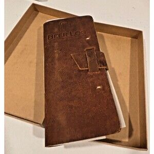 Tolredo Handcrafted Craft Beer Log Brown Leather Book Tasting Journal Handmade